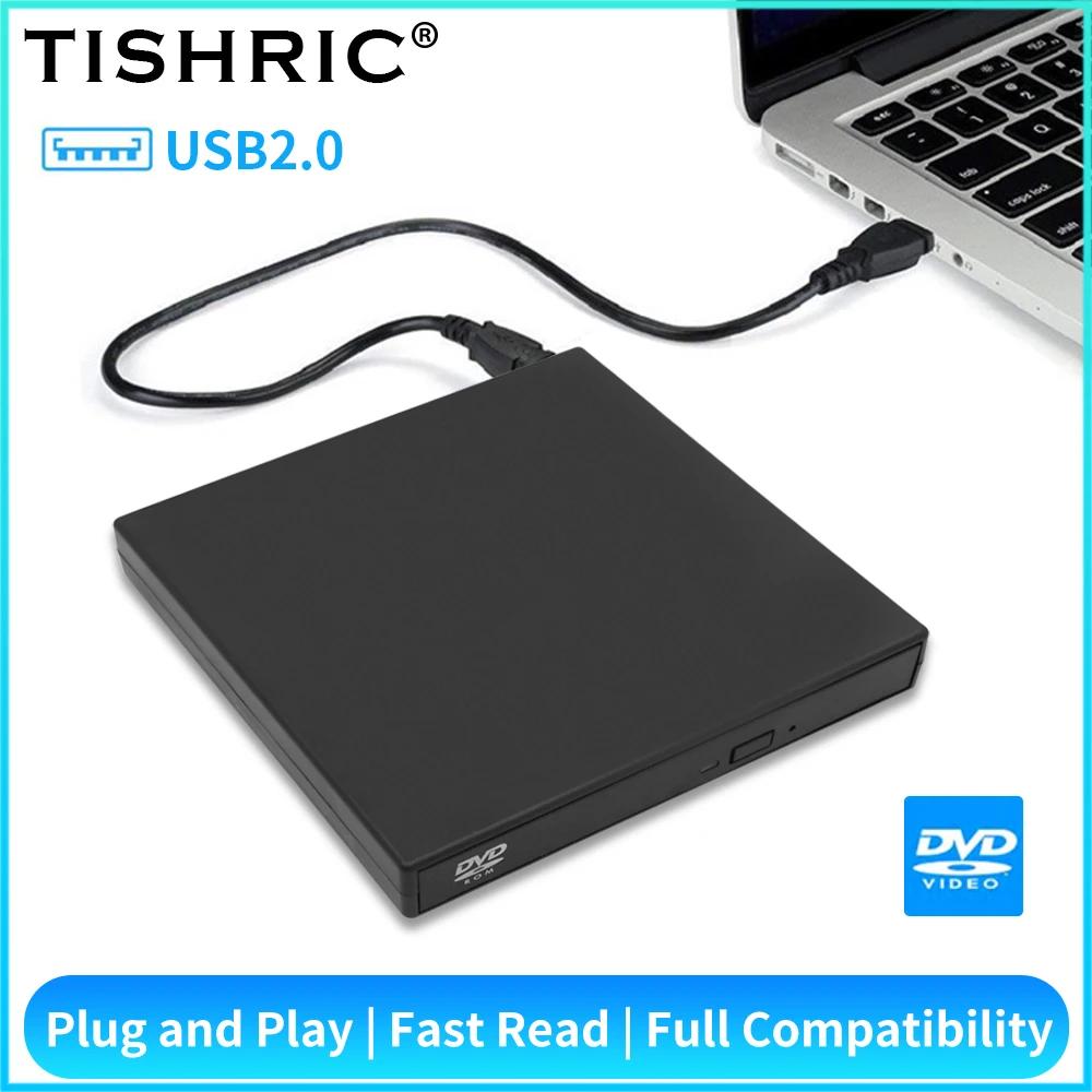 TISHRIC ܺ  CD DVD ̺ ÷̾, USB 2.0 DVD ޺, ÷  ÷, PC Ʈ ũž